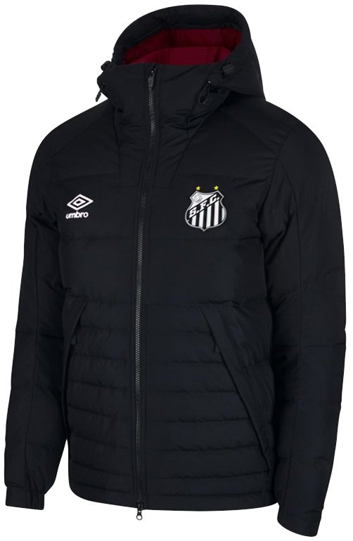 Jaqueta Down oficial Umbro Santos 2019 preta